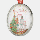 マッチングパーソナライズされたファミリークリスマス装飾品 メタルオーナメント (左)