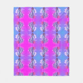 マッチングパープルパターンファッションデザイン10代の名門私立校風の フリースブランケット (正面)