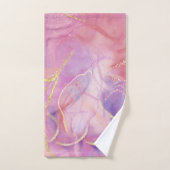 マッチングピンクゴールド&大理石 バスタオルセット (ハンドタオル)