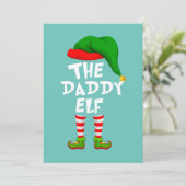 マッチングファミリーおもしろいクリスマスザパパ小妖精や小人 招待状 (スタンド正面)