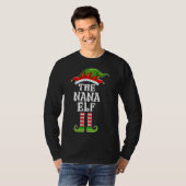 マッチングファミリーおもしろいザナナ小妖精や小人クリスマスコスト Tシャツ (正面フル)