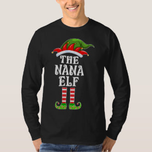 マッチングファミリーおもしろいザナナ小妖精や小人クリスマスコスト Tシャツ