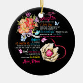 マッチングファミリーの母からの私の娘の贈り物に セラミックオーナメント (正面)