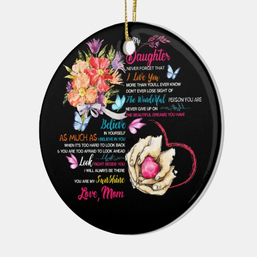 マッチングファミリーの母からの私の娘の贈り物に セラミックオーナメント (左)