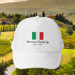 マッチングファミリーイタリイタリアントリップフラカスタムグ キャップ<br><div class="desc">旅行はイタリアにあなたの家族や旅行グループと？その後、この帽子は完璧である – デザインはフラグイタリアンと2行の文字を備えカスタムている。家族またはグループ名、休暇の日付、または任意のカスタム文字を追加するシンプルクラシック – あなたの冒険と旅行の記念イタリアン品のための完璧な帽子。</div>
