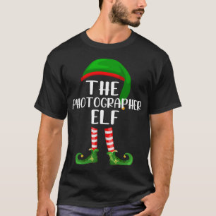 マッチングファミリークリスマスザフォトグラファー小妖精や小人 Tシャツ