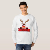 マッチングファミリークリスマスバッファロープリッドトナカイ Tシャツ (正面フル)