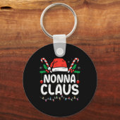 マッチングファミリークリスマスパジャマクリスマスライツノンナ キーホルダー (正面)