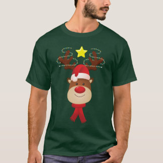 マッチングファミリークリスマスライン顔クリスマスヴィント Tシャツ