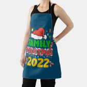 マッチングファミリークリスマス2022チームサンタ小妖精や小人スクア エプロン (インサイチュ)