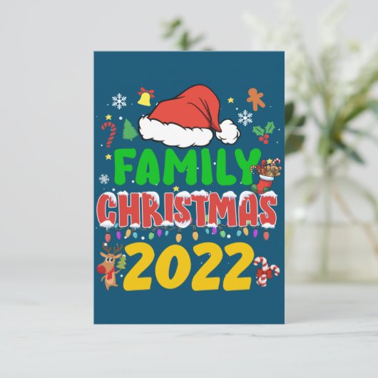 マッチングファミリークリスマス2022チームサンタ小妖精や小人スクア サンキューカード (スタンド正面)