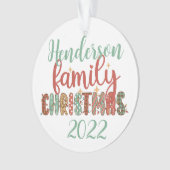 マッチングファミリークリスマス2022 オーナメント (正面)