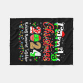 マッチングファミリークリスマス2024 Santa Hat Lights Xm フリースブランケット (正面(横))