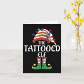 マッチングファミリーグループ私は入れ墨をした小妖精や小人のクリスマス カード (黄色い花)