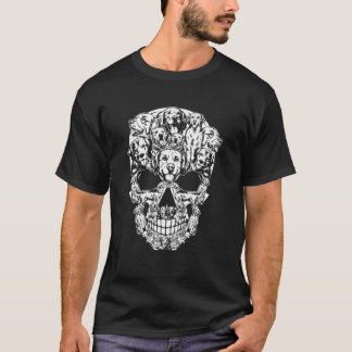 マッチングファミリーゴールデンレトリバードッグスカル衣装 Tシャツ