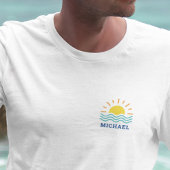 マッチングファミリーネームサマーサンセットビーチハウス Tシャツ