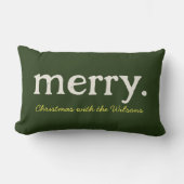 マッチングファミリーモダンミニマリストのメリークリスマス ランバークッション (正面)