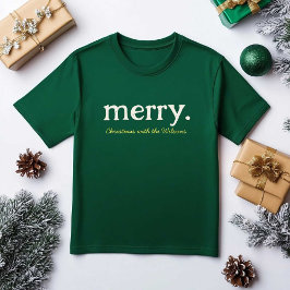 マッチングファミリーモダンミニマリストのメリークリスマス Tシャツ