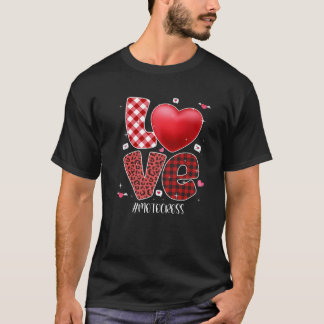マッチングファミリーラブモトクロスハートおもしろいカップル Tシャツ