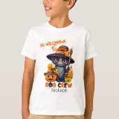 マッチングファミリー名ハロウィーンキャットカボチャ Tシャツ (正面)