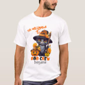 マッチングファミリー名ハロウィーンキャットカボチャ Tシャツ (正面)