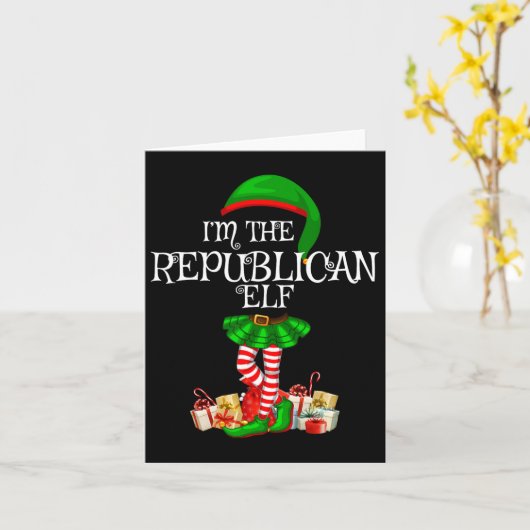 マッチングファミリー女性私は共和党小妖精や小人 カード (黄色い花)