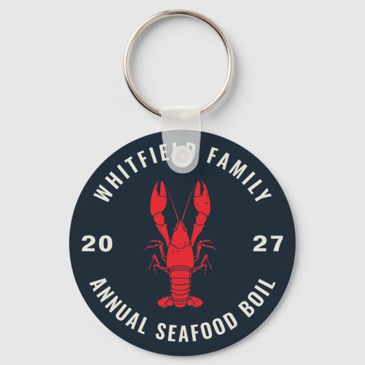 マッチングファミリー懇親会シーフードボイルカスタム キーホルダー (正面)