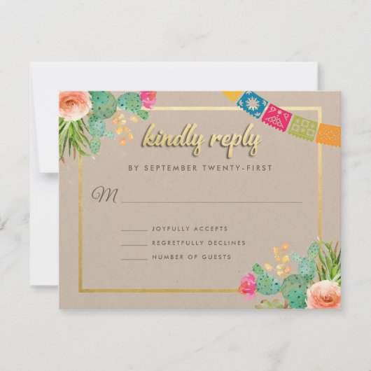 マッチングフィエスタウェディング招待状 招待状 (正面)