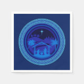 マッチングブルー出生クリスマスカクテル スタンダードカクテルナプキン (正面)