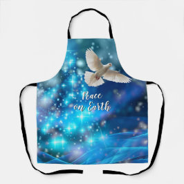 マッチングブルー鳩ピースクリスマス エプロン