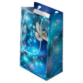 マッチングブルー鳩ピースクリスマス スモールペーパーバッグ (裏面アングル)