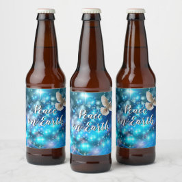 マッチングブルー鳩ピースクリスマス ビールラベル