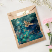 マッチングブルー鳩ピースクリスマス フェイバーバッグ (封をした状態)