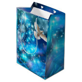 マッチングブルー鳩ピースクリスマス ミディアムペーパーバッグ (裏面アングル)