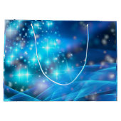 マッチングブルー鳩ピースクリスマス ラージペーパーバッグ (裏面)