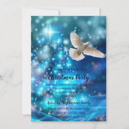 マッチングブルー鳩ピースクリスマス 招待状
