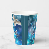 マッチングブルー鳩ピースクリスマス 紙コップ (右)