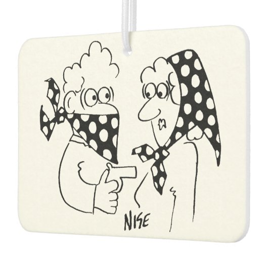 マッチングマスクとヘッドスカーフ強盗漫画 カーエアーフレッシュナー (左)