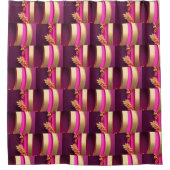 マッチングマット付きデザイナーシャワーカーテン シャワーカーテン (正面)