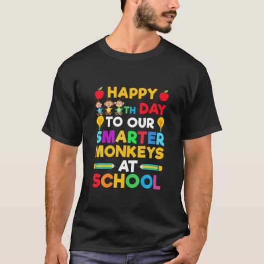 マッチング先生引用文100Th Day Of School クール F Tシャツ (正面)