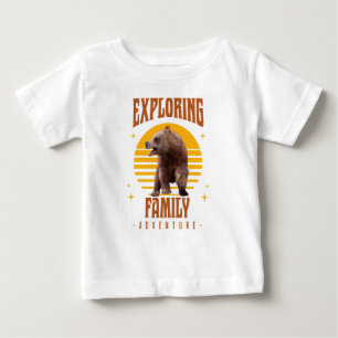 マッチング ファミリー バケーション ベア アドベンチャー スタイル ベビーTシャツ