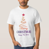 マッチング ミニマル クリスマス バリューTシャツ USA Tシャツ (正面)