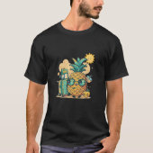マッチングPineappleカップルTシャツ – 熱帯風 Tシャツ (正面)