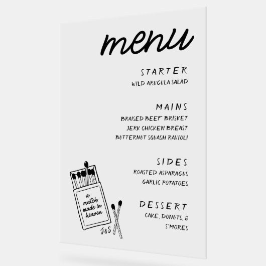 マッチ作り天国結婚のマヌアクリル看板 アクリルサイン (傾斜)