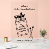 マッチ作り天国結婚の歓迎アクリルの看板 アクリルサイン (ウェディング)