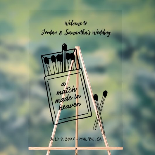 マッチ作り天国結婚の歓迎アクリルの看板 アクリルサイン (ニュートラル)