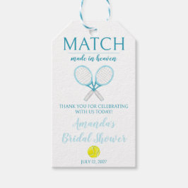 マッチ作り天国，テニスブライダルシャワー ギフトタグ