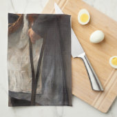 マッチ売りの少女 貧しいストリートの子供 都市の貧困 キッチンタオル (四つ折り)