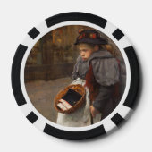 マッチ売りの少女 貧しいストリートの子供 都市の貧困 ポーカーチップ (裏面)