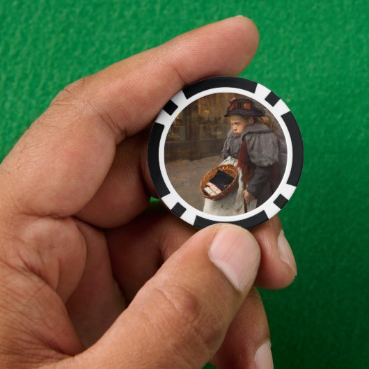 マッチ売りの少女 貧しいストリートの子供 都市の貧困 ポーカーチップ (手)